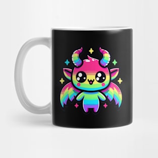 Baphomet Cute Kawaii Rainbow Neon Goth Mug